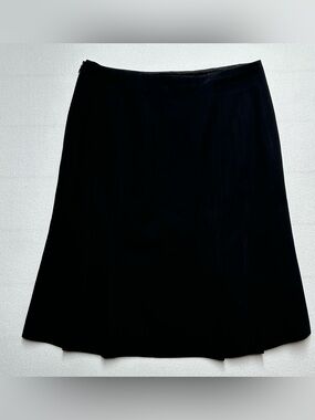 Ann Taylor Black A‑Line Skirt Size 8 – Classic Midi 24” Length